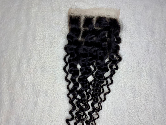 Deep wave Closure Transparent Lace